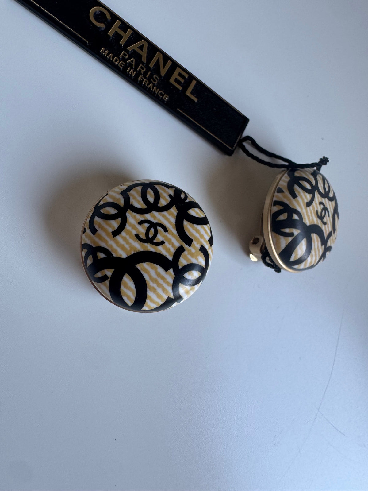 Vintage Chanel klipsy CC - kolekcja 2002