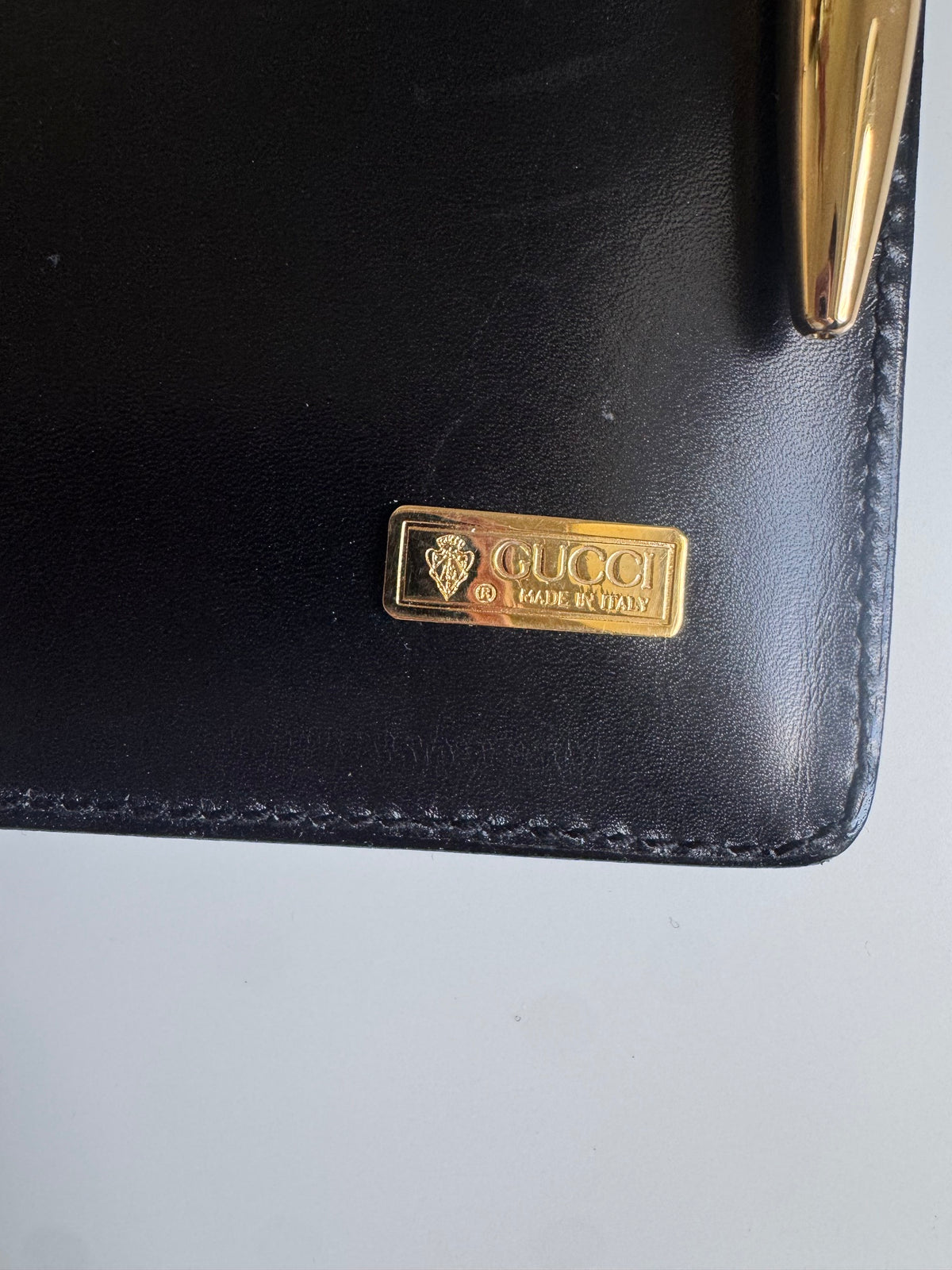 Vintage Gucci Agenda 1990 – kompletny zestaw z oryginalnym pudełkiem i długopisem