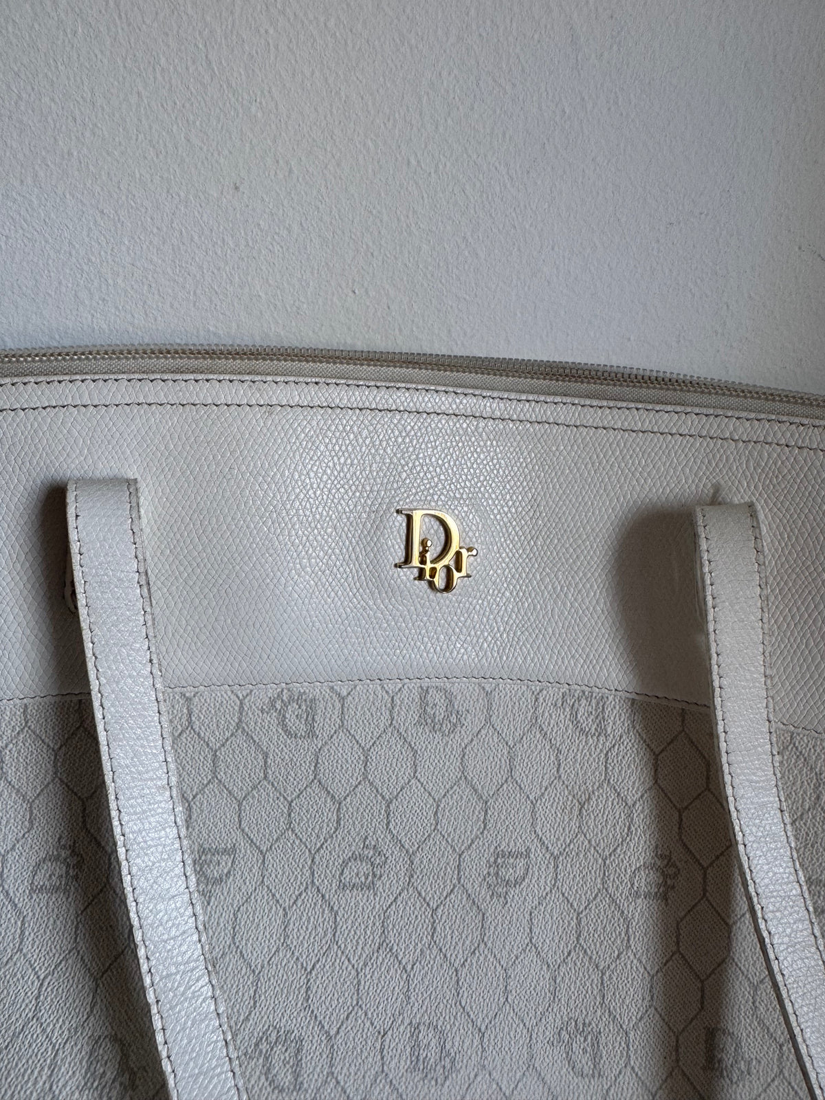 Vintage Christian Dior – duża torba shopper z monogramem